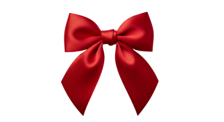 Red Bow Gift Ribbon Festive Elegant Satin Present Decoration Celebration Accessory