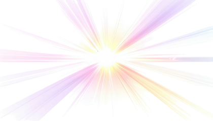 Light bursts outward in a colorful, star-like fashion