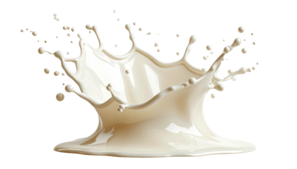 Crown-shaped milk splash frozen mid-air, white liquid explosion