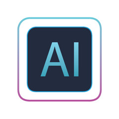 Stylized AI letters in a dark rounded square icon with a vibrant gradient border.