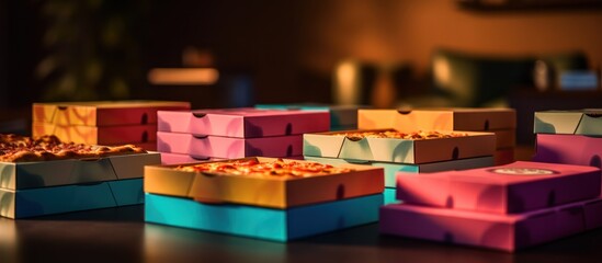 colorful, wooden, stacked, boxes, abstract, close-up, vibrant, textured, lighting, moody, warm, tones, atmospheric, shadows, creative, artistic
