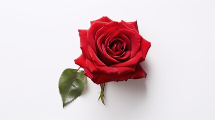 rose, red rose, beautiful flower, nature, botanical, still life, dramatic lighting, white background
