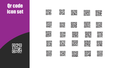 Qr code  icon set