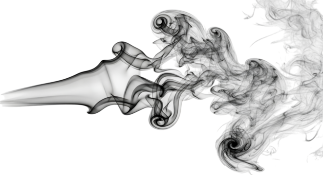 Mysterious and mesmerizing smoke art isolated on transparent background abstract shape of smoke for creative design element - Powered by Adobe