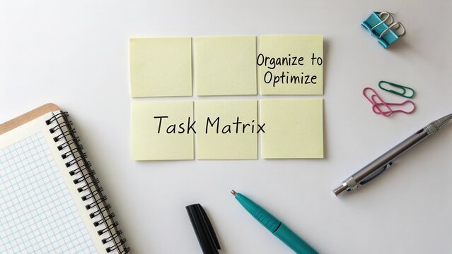 Organize Your Tasks Effectively with a Task Matrix on Sticky Notes for Enhanced Productivity and Optimization Techniques