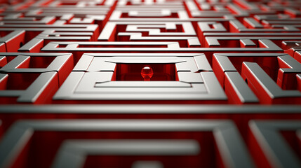 an illustration of maze-like abstract pattern with interlocking walls