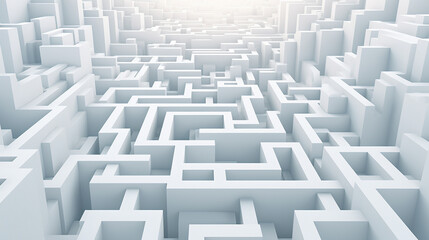 a white labyrinth background