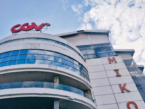 exterior of a CGV cinema building which is integrated with a mall on November 10, 2025 in Bandung, Indonesia