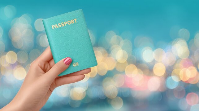 Important passport document firmly held in hand signifying global travel identity verification and safe journey.