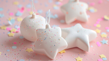 Christmas Stars Decoration Background Art Objects