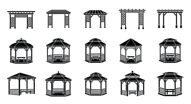 Different gazebo and pergola designs for backyard garden landscaping ideas