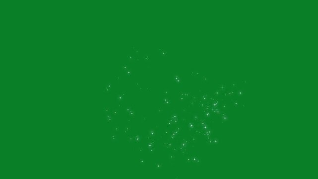 Luxury white glitter sparkles star trail and circle sparkle on black background, magic dust, pixie dust path, Christmas glitter stars isolated. 4k