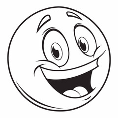 Cartoon face with a big smile