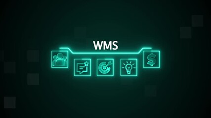 W M S network concept digital technology finance business growth strategy data analysis workflow management. virtual network connecting service with graphical icons in various, diverse, and industry. - Powered by Adobe