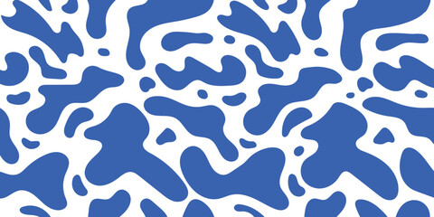 Abstract Seamless Pattern with Liquid Water Splashes. Ripple Texture of Blue Sea, Ocean and River Waves symbol. vector illustration.