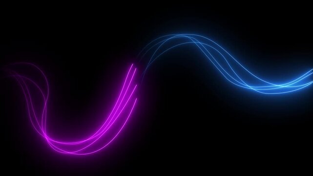linee, linea, sfondo, vettoriale, onde. 3d neon background animation. 4k