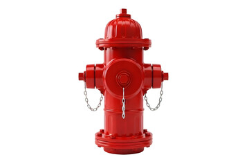 Fototapeta premium Bright red fire hydrant isolated on transparent background