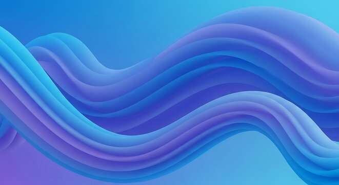 Stunning abstract background with vibrant blue and purple waves creating a dynamic modern backdrop for websites, presentations, and creative projects