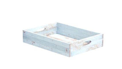 old wooden box 3D rendering
