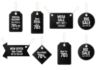 Black Friday Sale Tag Set