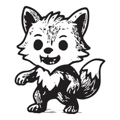Cute Werewolf Pup Halloween Vector Character