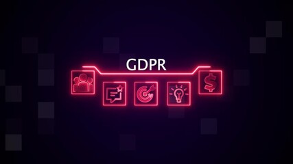 Data protection concept GDPR compliance concept. virtual network connecting service with graphical icons in various, diverse, and industry. - Powered by Adobe