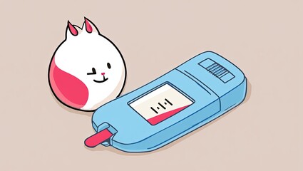 Digital equipment illustration of a blood pressure monitor device vector icon design