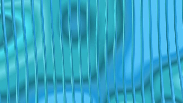 Looping blue and chrome animated abstract geometric monochrome background with empty place for logo or product promotion