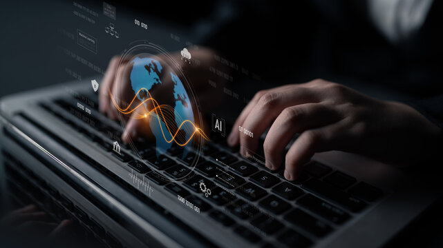 Global AI and data processing system enhances data, AI, and processing efficiency through digital network and global integration of intelligent technology Latch