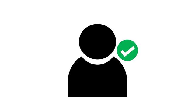 User Verified Animation with Checkmark Icon for Account Confirmation and Success