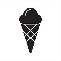 ice cream cone icon vector illustration
