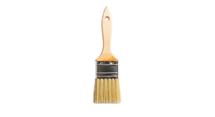 Small paint brush isolated on transparent background, a versatile tool for artistic expression, home improvement, and detailed painting projects