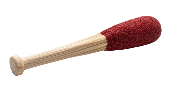 Oversized matchstick, isolated on transparent background, novelty item for lighting fires, camping, or decorative purposes, showcasing unique design
