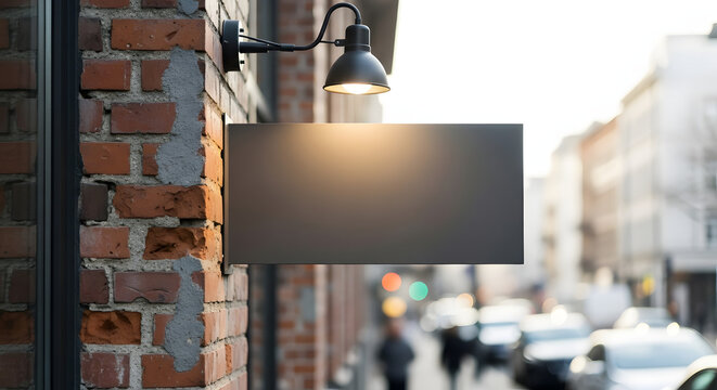 Illuminated modern storefront sign awaits your brand, creating inviting curb appeal for any business seeking stylish visibility outdoors.