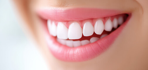Obraz premium Bright smile showcases beautiful dental veneers that enhance confidence and charm. This captures essence of radiant smile, highlighting importance of dental care