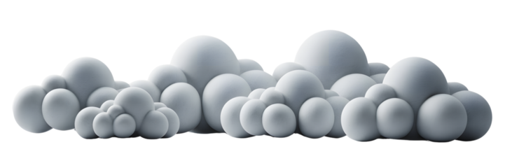 Abstract cloud formation isolated on transparent background