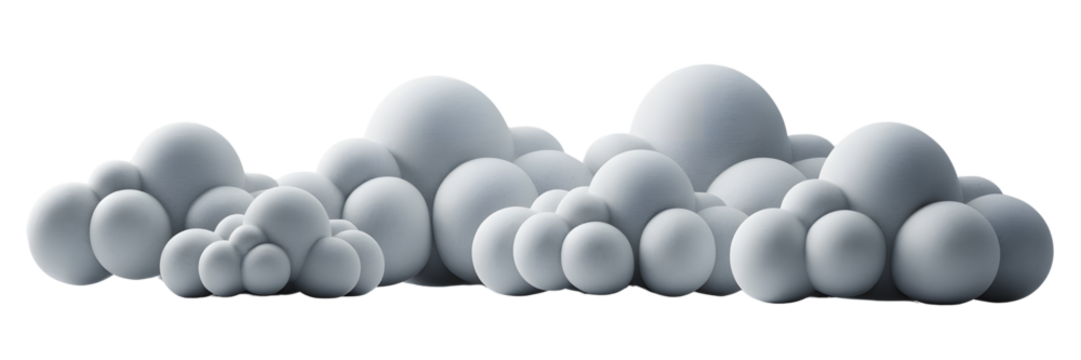 Abstract cloud formation isolated on transparent background
