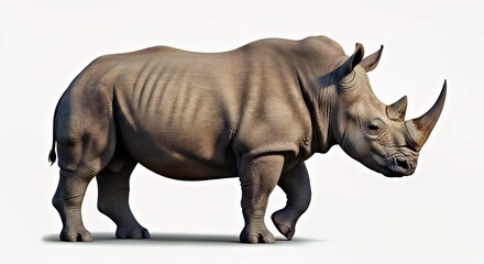 Obraz premium rhino on white background