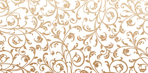 swirl ornament curly pattern golden color
