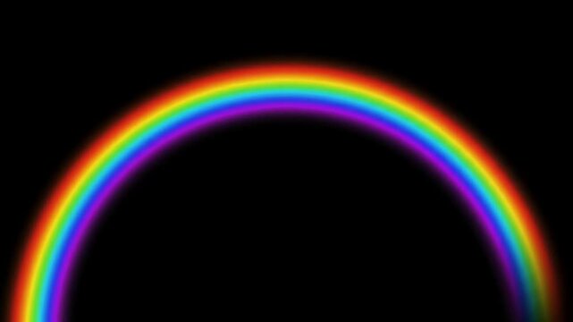 Green Screen visual effect of the appearance a rainbow on black background layer to overlay 4k scene 2 with distortion, overlay, glitch, static noise, scan lines background, animated video loop