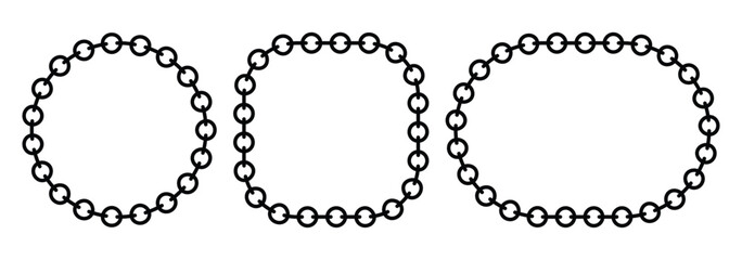 Chain Link Vector Collection. Metal chain vector. chain links vector pattern set. vector illustrator