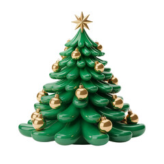 3D render of a Christmas tree with smooth spiral layers