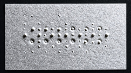 Braille Alphabet Dots on Paper - World Braille Day Concept 
