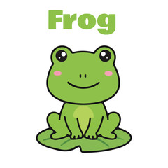 Cute Cartoon Frog Illustration
