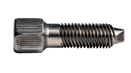 Side view of thread tap showing thread depth and pitch background isolated on a Transparent background, PNG file.