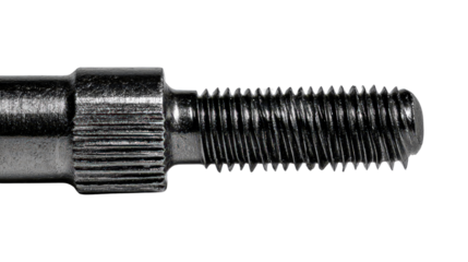 Side view of thread tap showing thread depth and pitch background isolated on a Transparent background, PNG file.