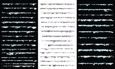 Set of Distressed Horizontal Lines for Texture Overlays – Grunge Hand-Drawn Strokes and Edgy Artistic Effects.