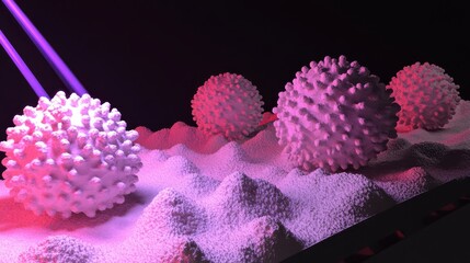 Molecular structure being visualized using atomic force microscope