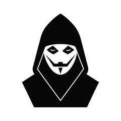 Hacker Mask Cyber Crime Symbol Design