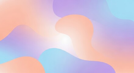 Soft fluid pastel color gradient abstract background design art